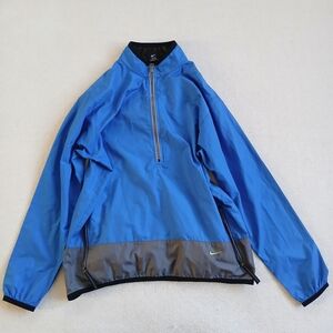 nike ♡ vintage half zip windbreaker y2k 2000s blue jacket activewear large